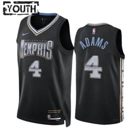 Camiseta Niños Memphis Grizzlies Steven Adams 4 2022-23 Nike City Edition Negro Swingman